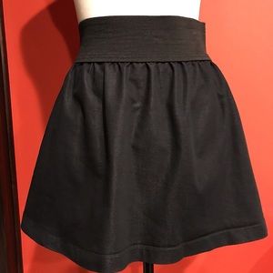 Black denim skater skirt